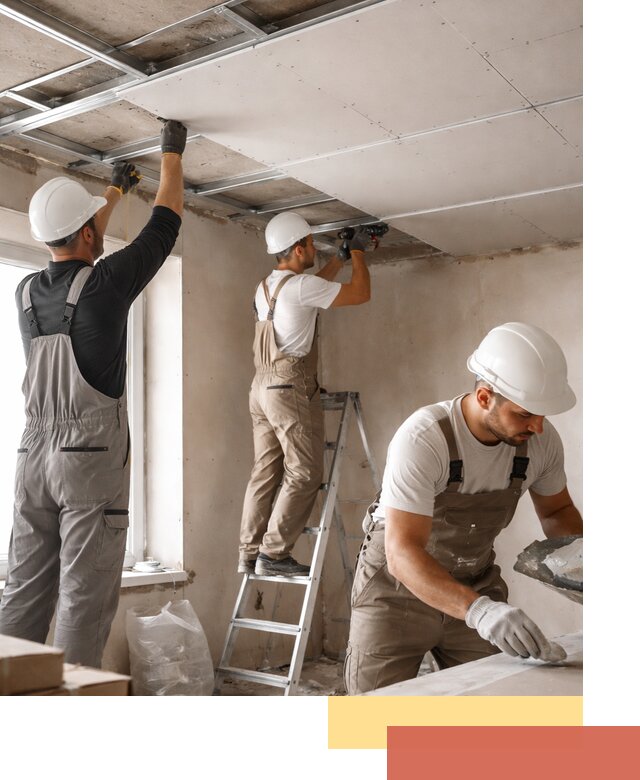 Одноуровневый потолок из гипсокартона в каменке — монтаж и отделка