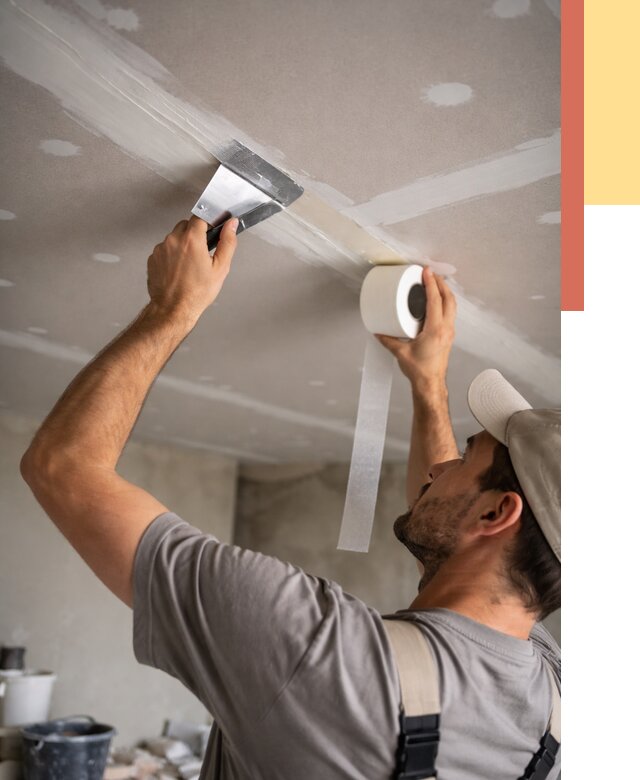 Обработка швов потолка ГКЛ в каменке от 7586 руб. под ключ | ОТДЕЛОЧНИК-Кам