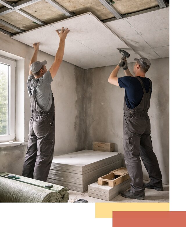 Шумоизоляция потолка панелями ЗИПС в каменке